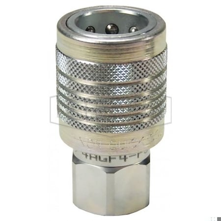Dixon AG Series Push/Pull Agricultural Poppet Valve Coupler, 3/4-16 Nominal, Female O-Ring Boss End Style 4AGOF4-PV-PS